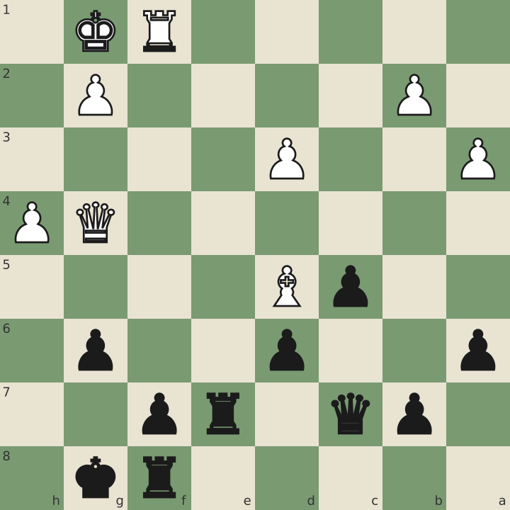 Exercise from the player's own game: Black to play, move 26