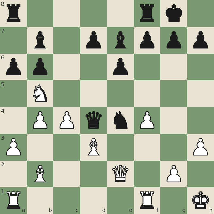 Exercise from the player's own game: White to play, move 18